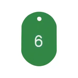 AS ONE Number Tag Small 31×45mm Numbered 80×115×175mm Styrene & PMMA Acrylic Green, 8-6656-13(50pcs)-9