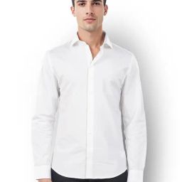 celio* White Regular Fit Cotton Shirt-image-33