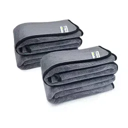 softspun 35 L x 75 W cm 500 GSM Grey Microfiber Cleaning Cloths (Pack of 4)-image-25