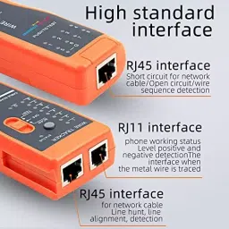 Amici Tools Wire Tracker or Cable Break Point Tester ABS Plastic Orange for RJ45 & RJ11 Up to 3 Km Range 0704ATJUOU8 image 4