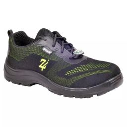 Zain Safety X-Weave Composite Toe Safety Shoes PU Single Density Low Ankle Black & Green Dry Fit Knit Breathable Size UK7, PHANTOM-image-4