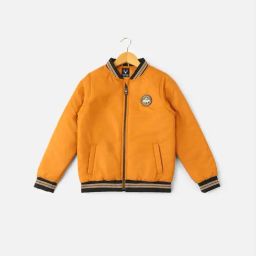 Allen Solly Junior Yellow Cotton Logo Full Sleeves Jacket-image-14