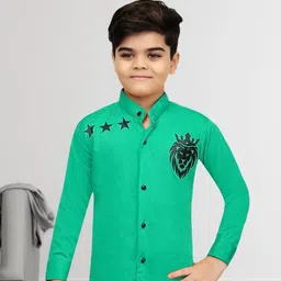 BAESD Boys Classic Regular Fit Mandarin Collar Graphic Printed Casual Shirt-picture-11