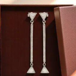 Rihi by P.C. Chandra Jewellers 925 Silver Studded Drop Earring-picture-46