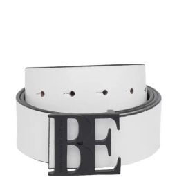 United Colors of Benetton Beran White & Black Leather Reversible Belt For Men-image-46