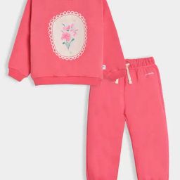 Mi Arcus Girls Pink Cotton Printed Sweatshirt-image-50