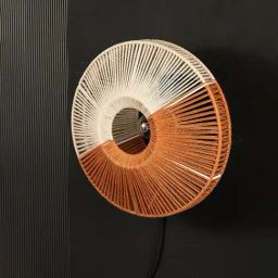 Whispering Homes Cream & Orange Thread Woven Wall Light-3