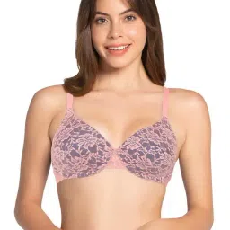 Amante Rose Pink Lace Work T-Shirt Bra-picture-33