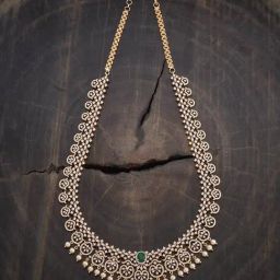 Kushal's Fashion Jewellery Green Golden Necklace for Women-picture-49