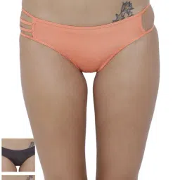 BASIICS by La Intimo Multicolor Bikini Panty( Pack Of 3 )-image-49