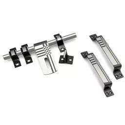 Legal black matte Antique 1 aldrop 2 handle SS Black Antique Matte  16x250 mm Latching Draw Hasp-43