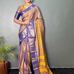 DIVASTRI Woven Design Zari Ready to Wear Mysore Silk Saree-51