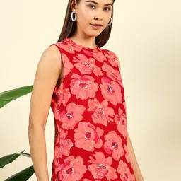 Anouk Rustic Women Floral Printed Round Neck Crop Top image 3