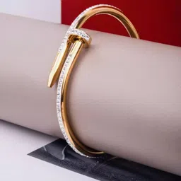 RAPPERSSHOP Women Cubic Zirconia Gold-Plated Cubic Zirconia Bracelet-16