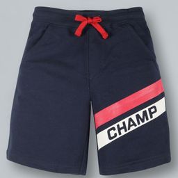 Plum Tree Knee Length Champ Print Shorts - Navy Blue-image-85