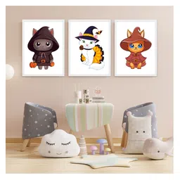 Outfit Collections Modern Art Kids Painting For Wall Décor - Cute cats-picture-3