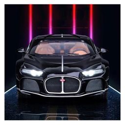 Magicwand 1:24 Scale Die-Cast Bugattti Atlantic with 4 Openable Doors,Pull Back Action,Lights,Music & WORKING HORN-3