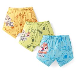 Babyhug Disney Interlock Knit Trunks With Chip N Dale Graphics - Blue Green & Orange-image-85