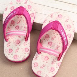 Cute Walk by Babyhug Flip Flops with Backstrap Closure & Animal Print - Pink-picture-12