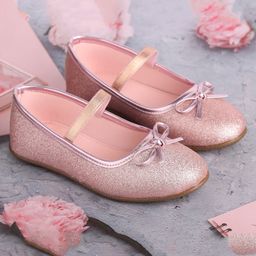 boyz n galz Shimmer Bow Applique Detiled Ballerina - Pink-image-26