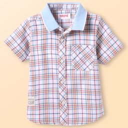 Babyhug Cotton Woven Half Sleeves Checks Shirt - Multicolour-image-64
