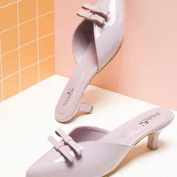 Froh Feet Women Kitten Mules with Bows-picture-12
