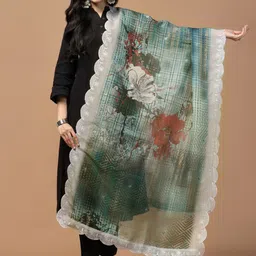 Kaizen TEXO FAB Printed Organza Dupatta-78
