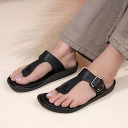 Mast & Harbour Women Open Toe Flats with Buckles-picture-5