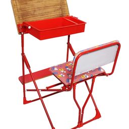 Lattice Folding Multipurpose Study Desk with Sliding Drawer (Color May Vary) image 4