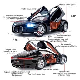 Magicwand 1:24 Scale Die-Cast Bugattti Atlantic with 4 Openable Doors,Pull Back Action,Lights,Music & WORKING HORN image 5