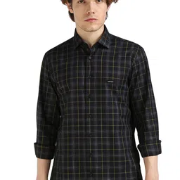 Calvin Klein Jeans Men Spread Collar Tartan Checked Cotton Casual Shirt-image-29