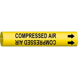BRADY Plastic Pipe Marker Compressed Air Yellow and Black 7/8 x 7/8 x 0.02 inch, 6GT30-image-71
