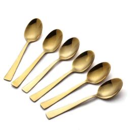 FnS Alexa Gold Stainless Steel Dinner Spoon - Set of 6-19