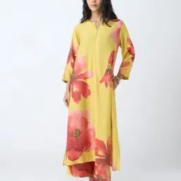 Utsa by Westside Yellow Floral Detailed A-Line Kurta-picture-16