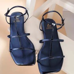 Tao Paris Women's Ankara Blue Ankle Strap Sandals-image-53