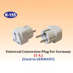 Kundip 5 A Universal Conversion Plug for India Appliance Use in Germany, K-155 image 2
