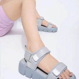Shoetopia Kids Grey Floater Sandals-image-82