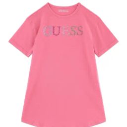 Guess Kids Scared Pink Logo Regular Fit T-Shirt-image-42