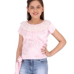 Cutecumber Kids Pink Striped Top-picture-28