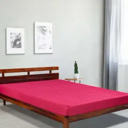 Duroflex Duro Safe Maroon Cotton Antiviral Mattress Protector - Double Size (78 in. L x 48 in. W)-image-22