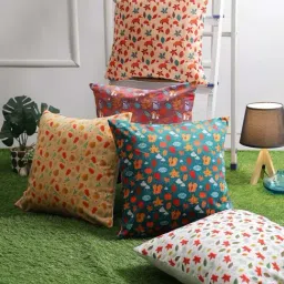 Romee Multicolor Polyester Cushion Cover - Set of 5-21