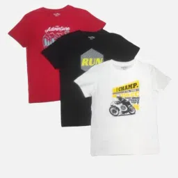 Palm Tree Kids Multicolor Printed T-Shirt-image-46