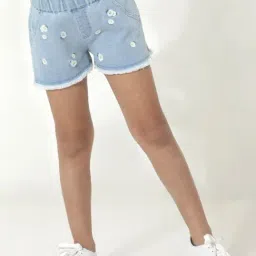 Cherry Crumble by Nitt Hyman Kids Blue Printed Shorts-image-33