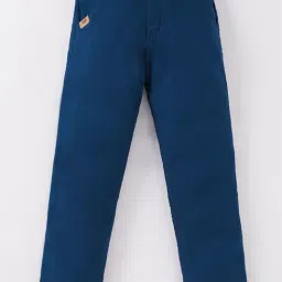 Ed-a-Mamma Boys Navy Cotton Regular Fit Trouser-image-2