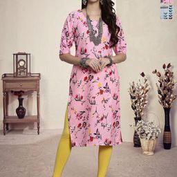 HERE&NOW Women Ethnic Motifs Printed Crepe Kurta-picture-49
