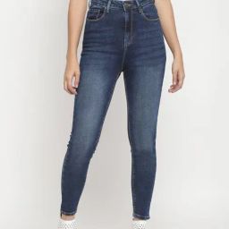 Belliskey Dark Blue Skinny Fit High Rise Jeans-image-28