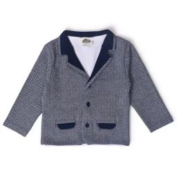 MiArcus Kids Blue Printed Full Sleeves Blazer-picture-18