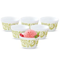 Larah by Borosil White Glass Ice Cream Bowl - Set of 6-6