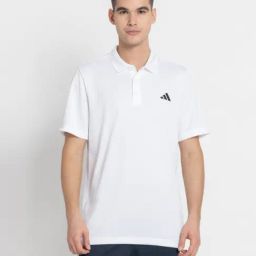 Adidas White TR-ES Polo T-Shirt-image-10