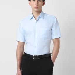Van Heusen Blue Cotton Regular Fit Shirt-image-67